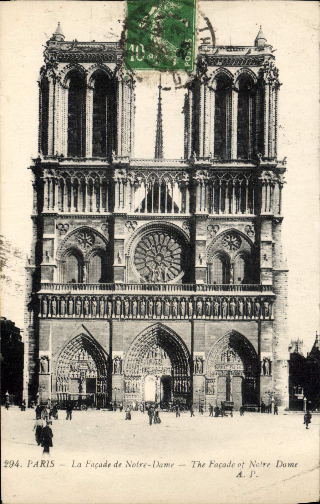 CPA Paris La Facade de Notre Dame 