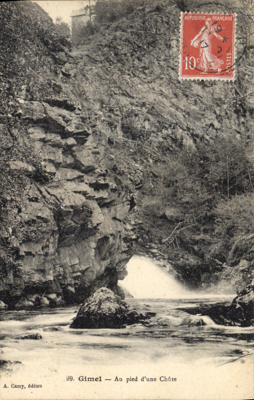 CPA Gimel Au pied d'une Chute 