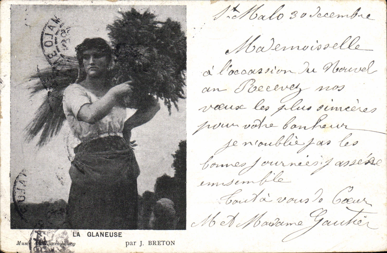 CPA La Glaneuse par J Breton 