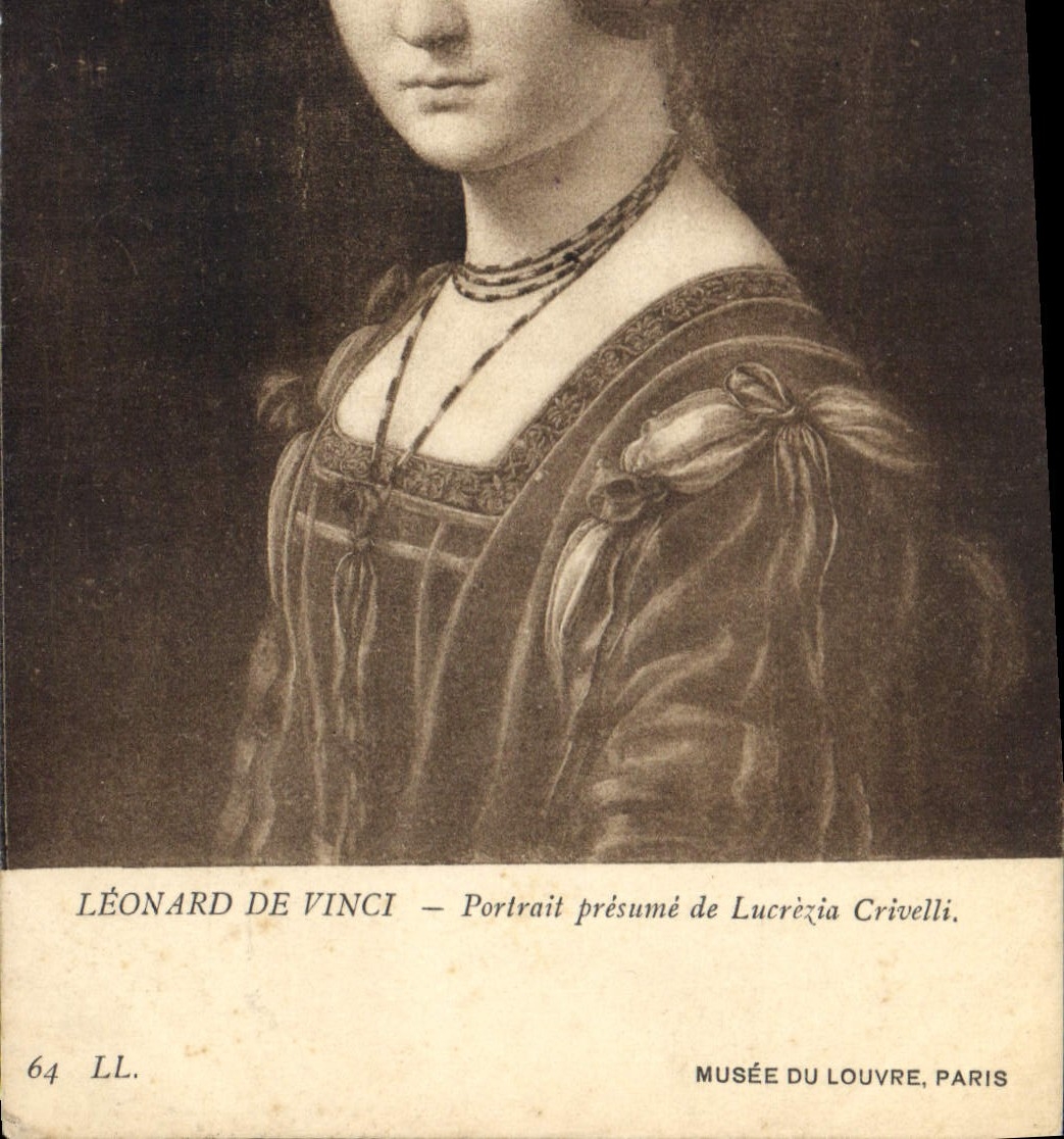 CPA Leonardo De Vinci Portail presume de Lucrezia Crivelli Musee du Louvre Paris