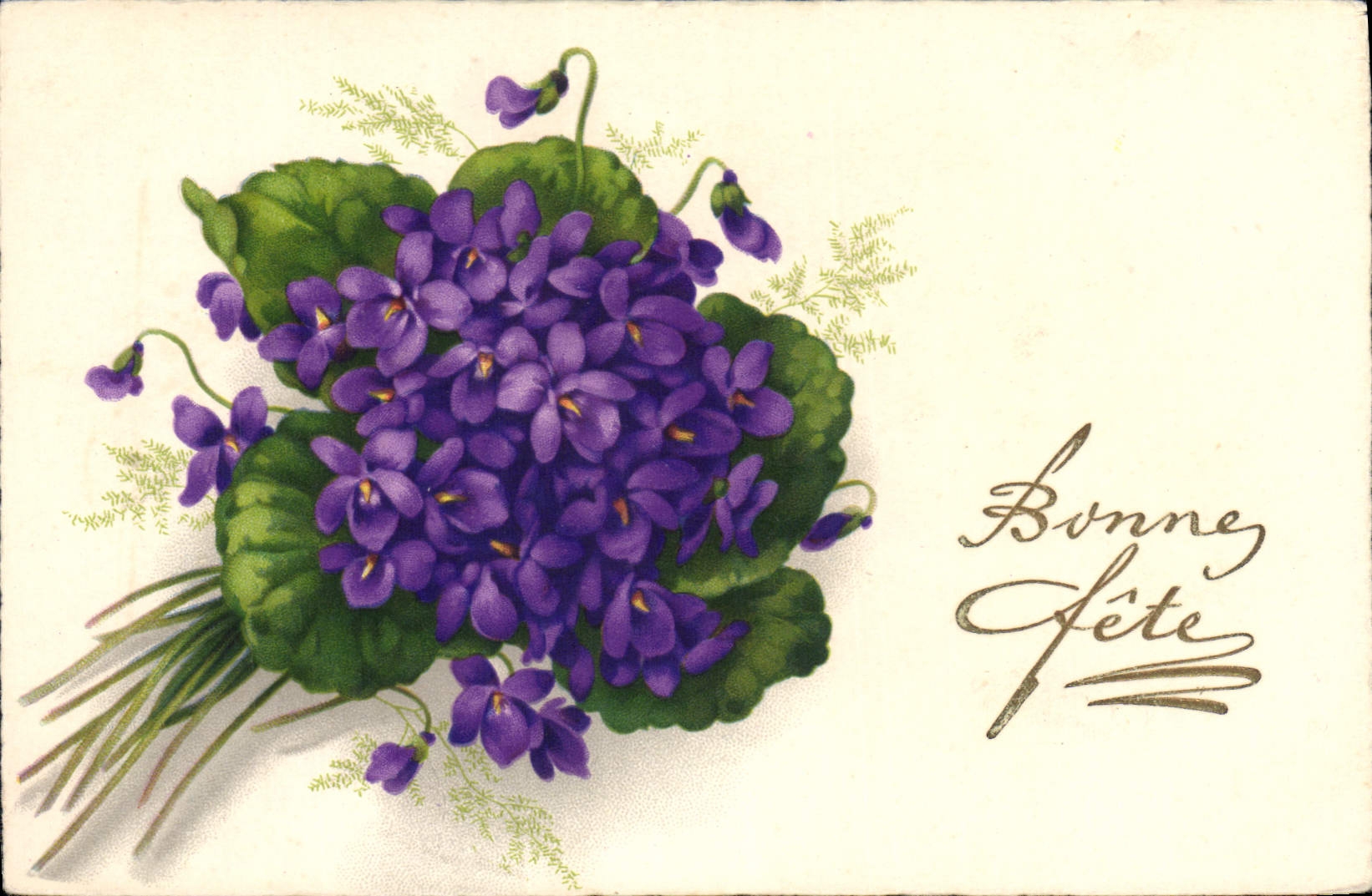 CPA Bonne fete Fleurs