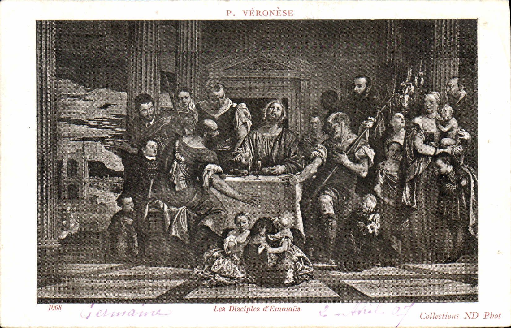 CPA P Veronese Les Disciples d'Emmaus 