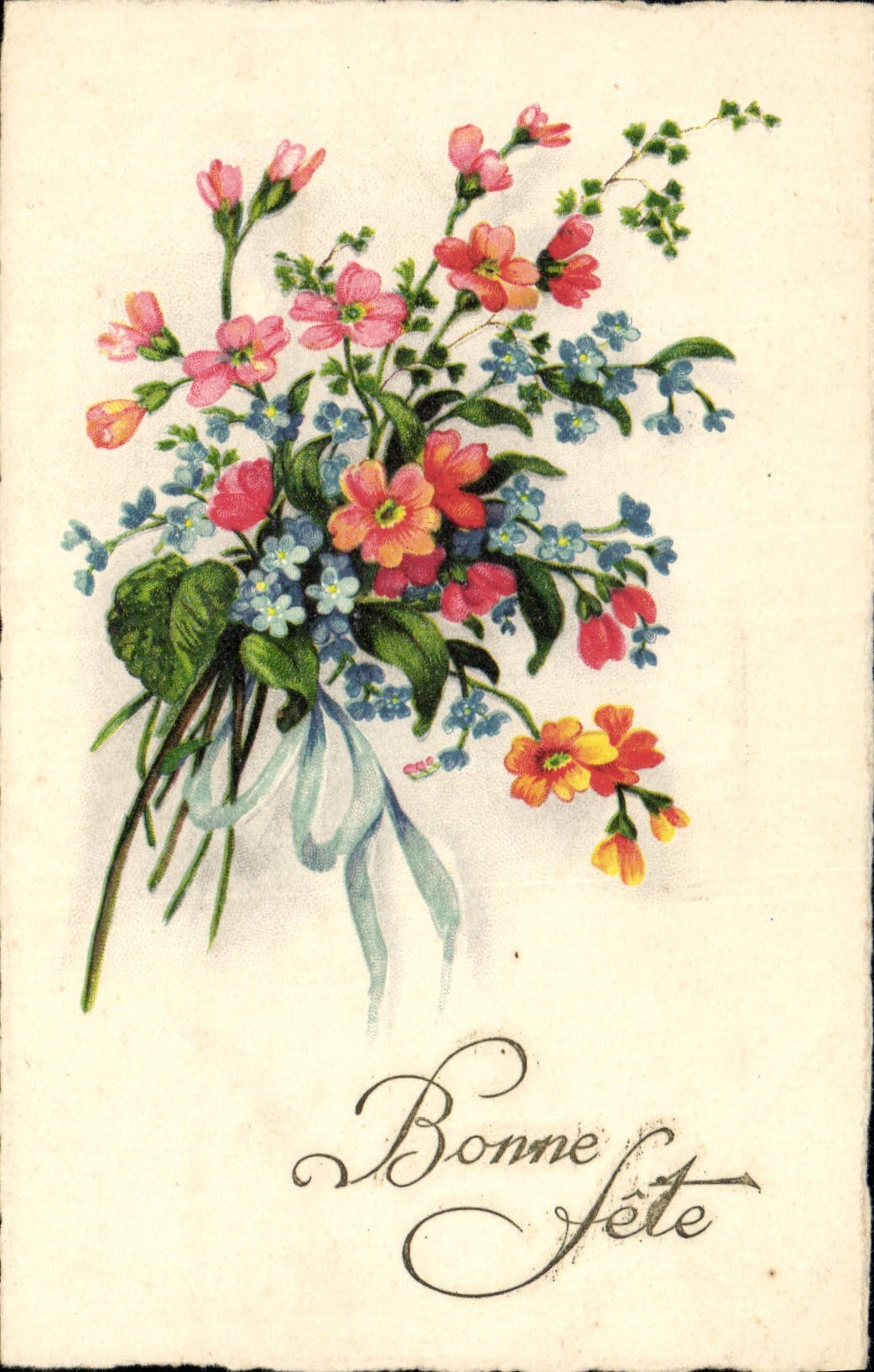 CPA Bonne Fete Fleurs