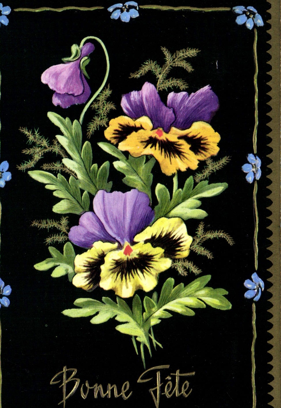 CPA Bonne Fete Fleurs