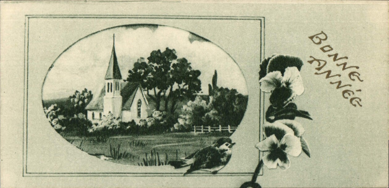 CPA Bonne Annee Fleurs