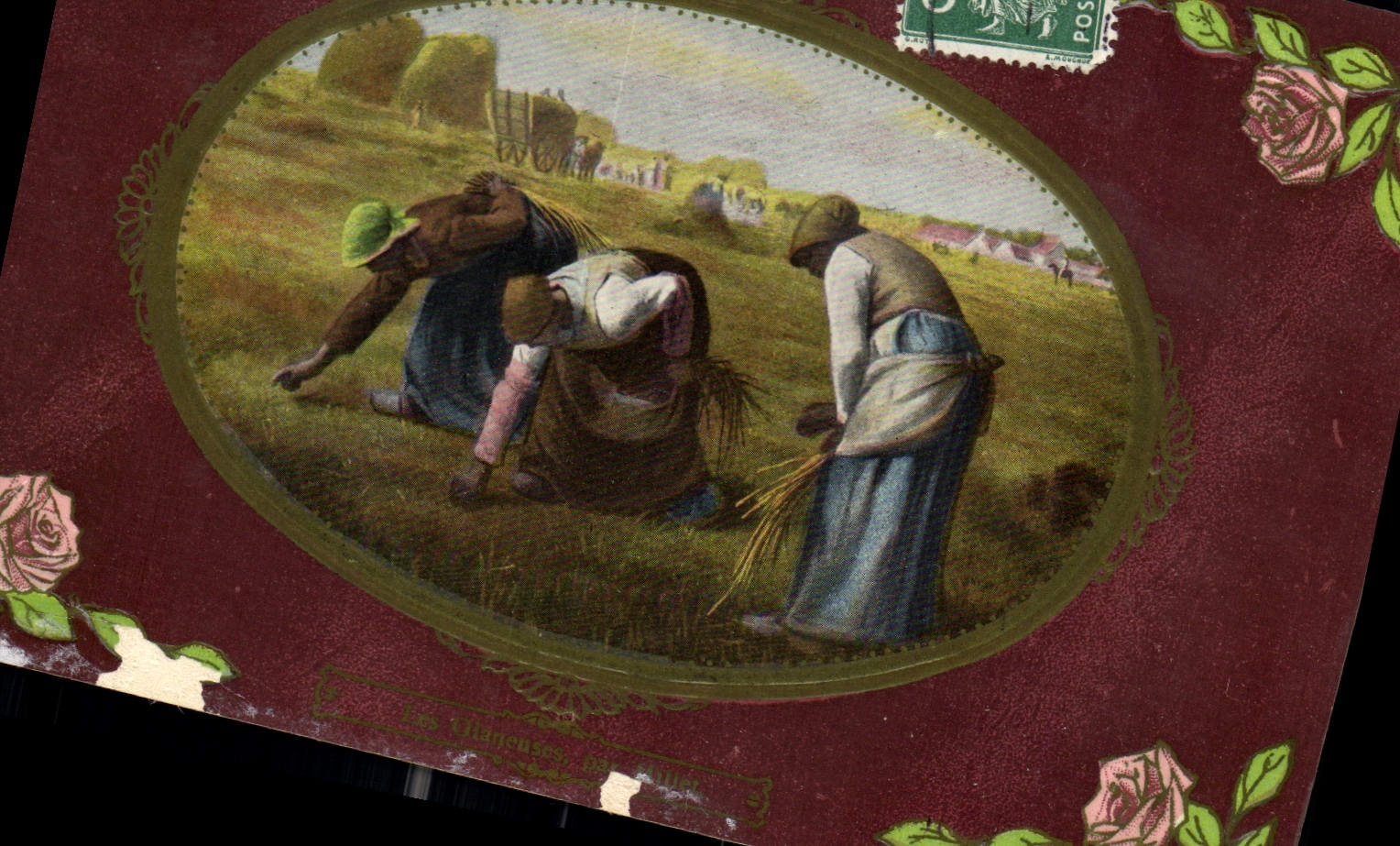 CPA Glaneuses Fleurs