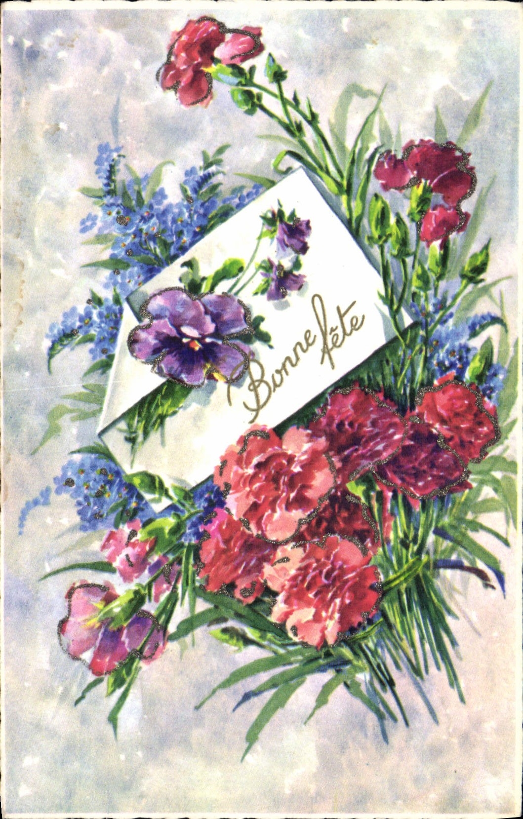 CPA Fantaisie Fleurs