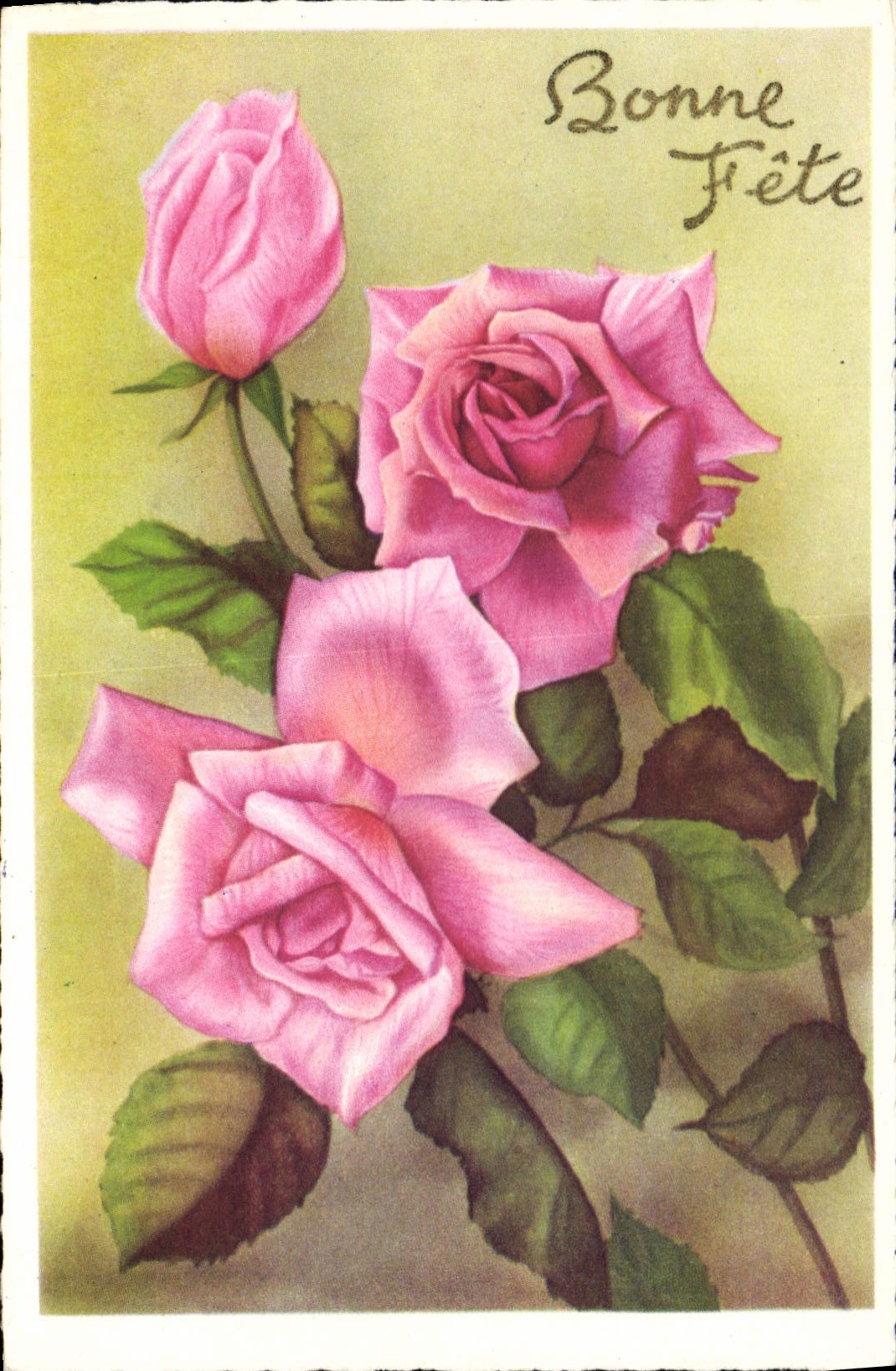 CPA Bonne Fete Fleurs