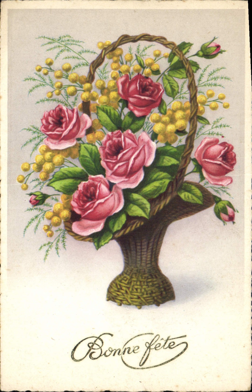 CPA Bonne fete Fleurs