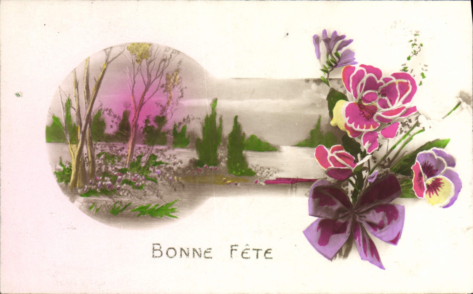 CPA Bonne Fete Fleurs