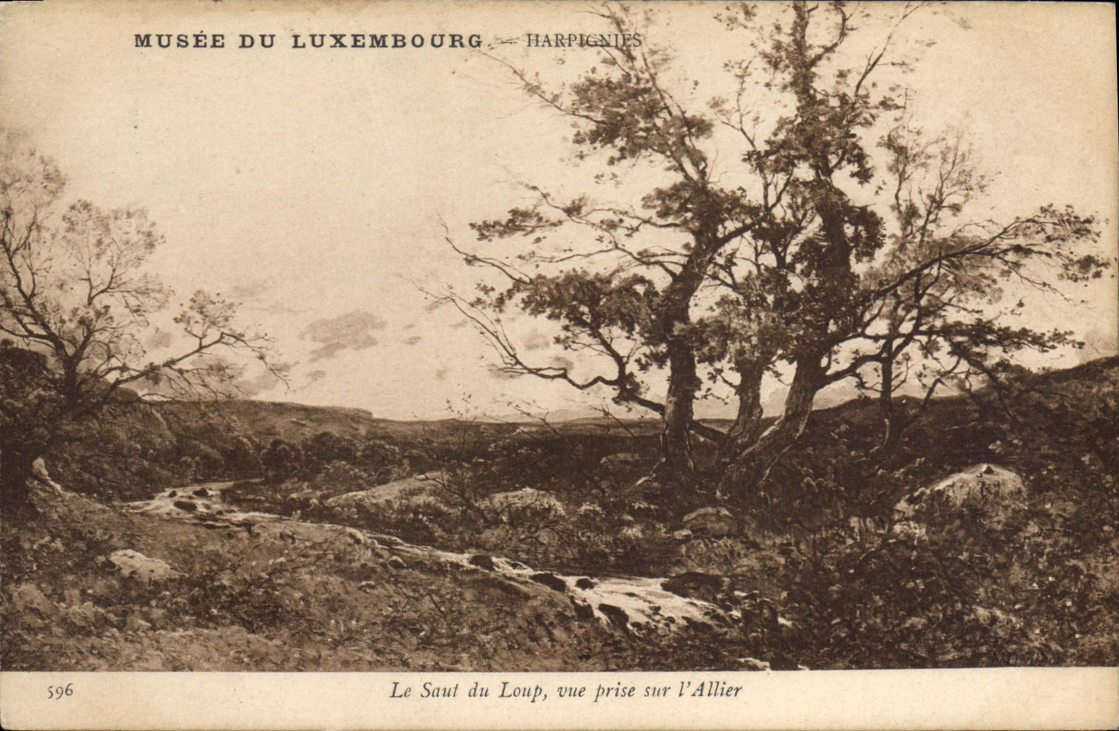 CPA Musee du Luxembourg Harpignies Le Saut du Loup vue prise sur l'Allier 