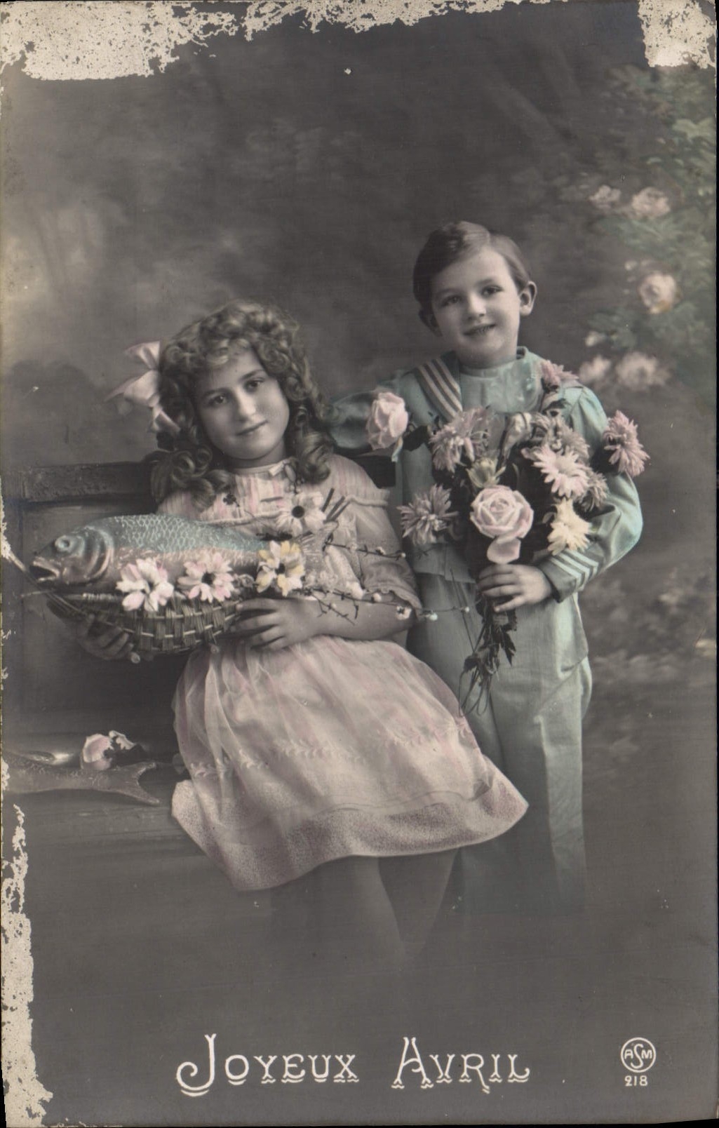 CPA Joyeux Avril Enfants