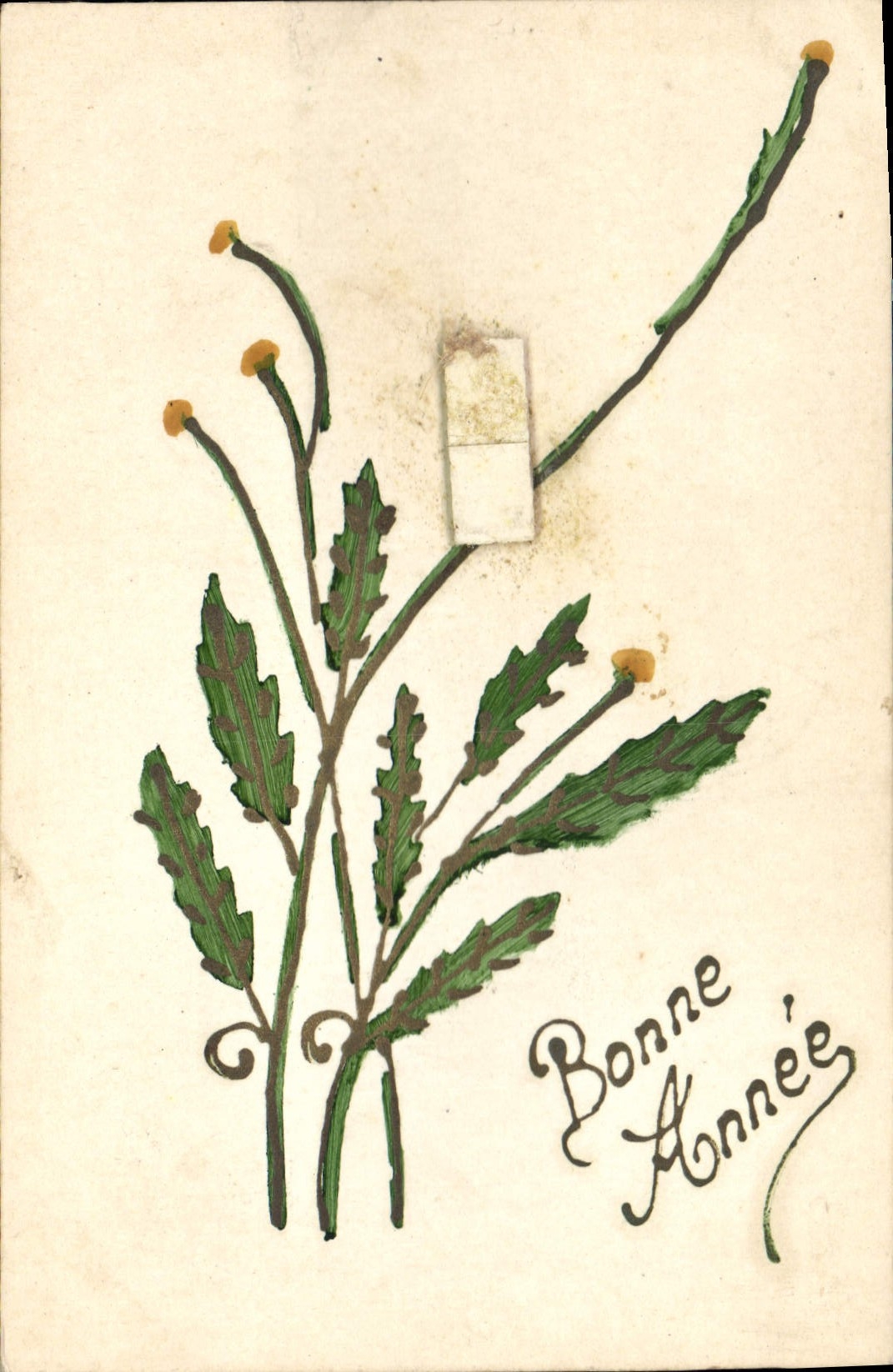 CPA Bonne Annee Fleurs