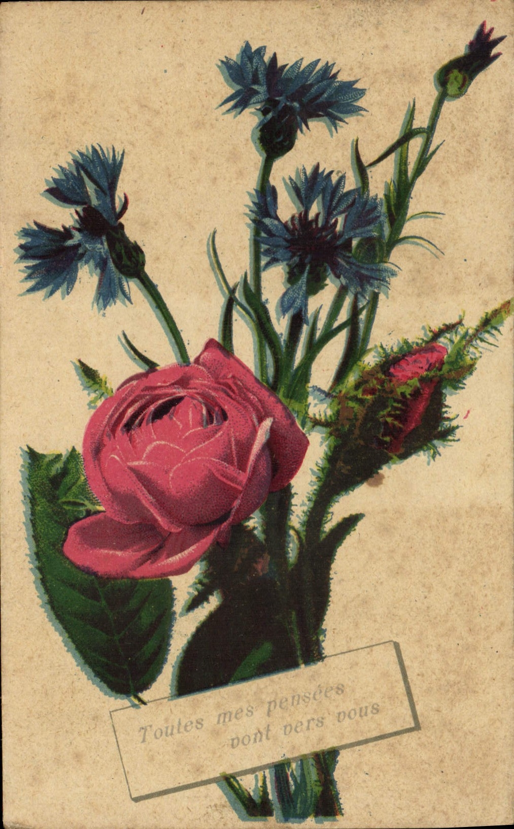 CPA Fantaisie Fleurs