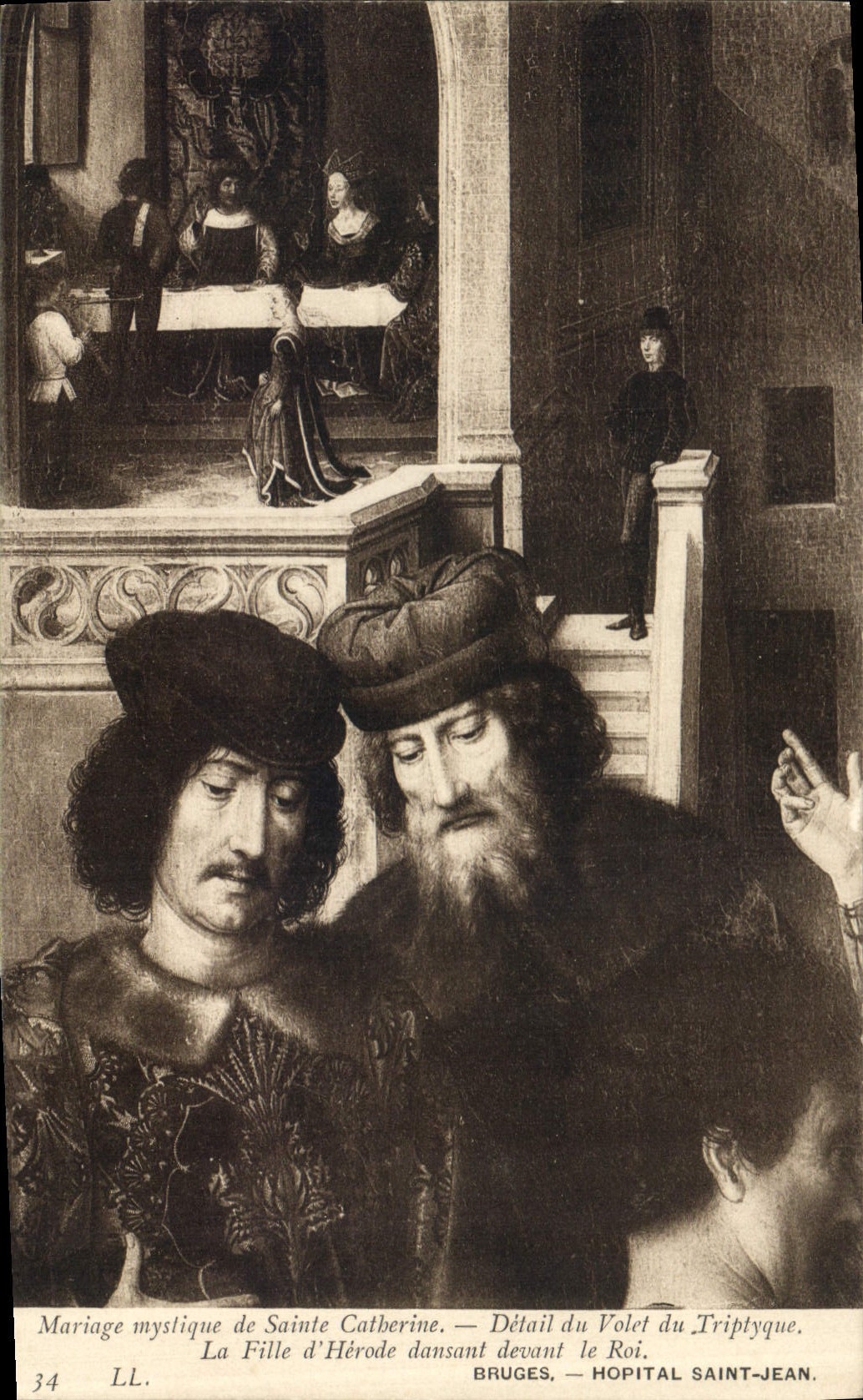 CPA Mariage myslique de Sainte Catherine Detail du Volet du Triptygue La Fille d'Herode dansant deva