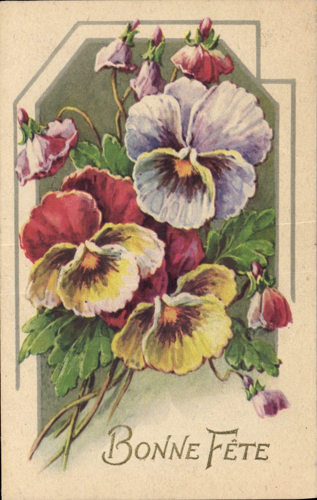 CPA Fantaisie Fleurs