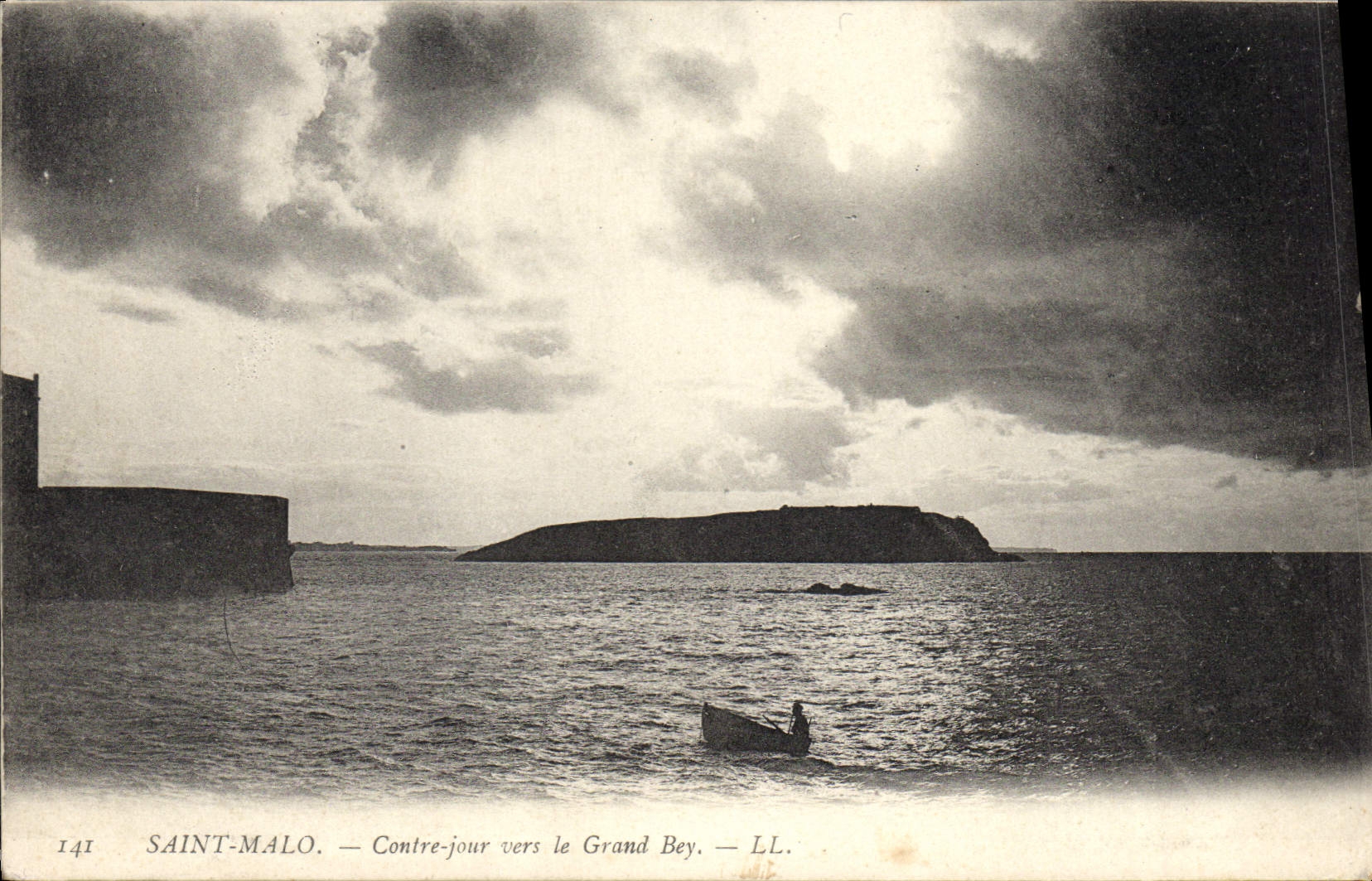 CPA Saint Malo Contre jour vers le Grand Bey 