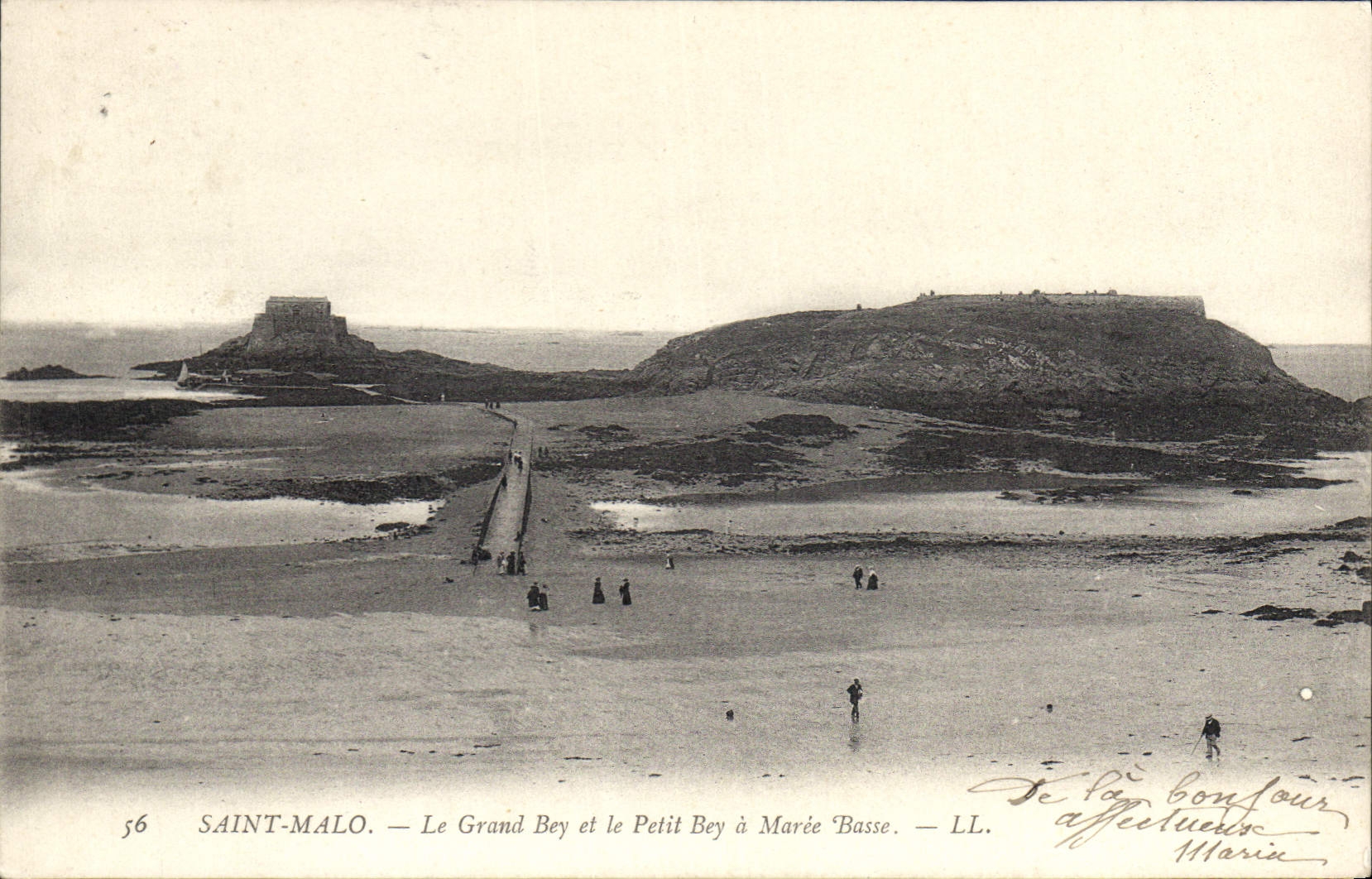 CPA Saint Malo Le Grand Bey et le Petit Bey a Maree Basse 