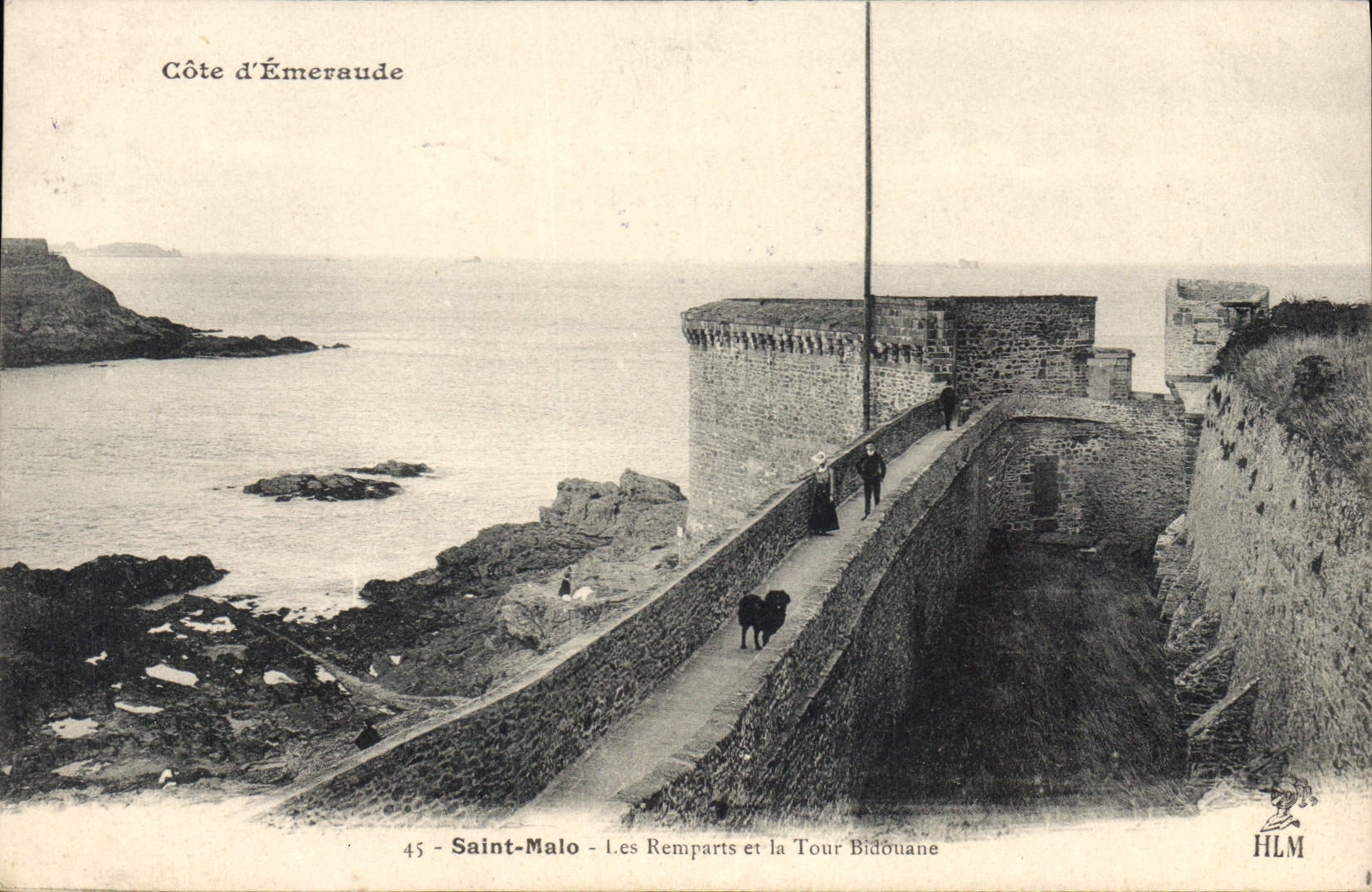 CPA Cote d'Emeraude Saint Malo Les Remparts et la Tour 