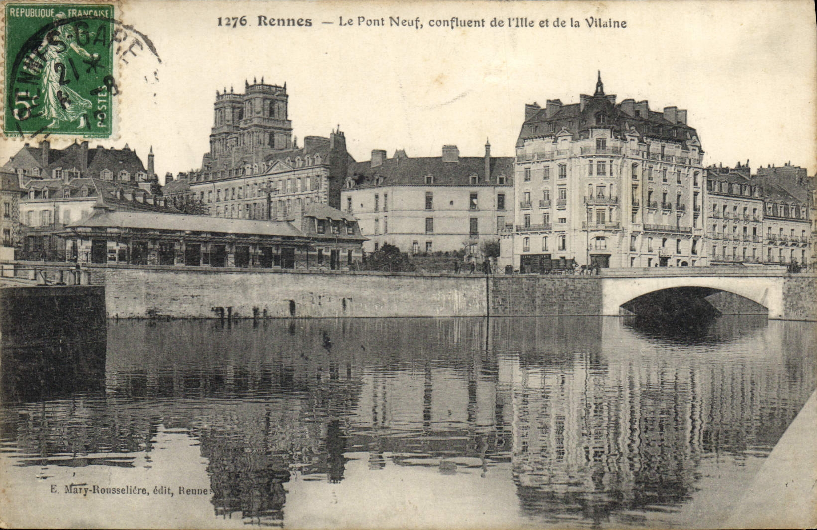 CPA Rennes Le Pont Neuf confluent de l'Ille et de la Vilaine 