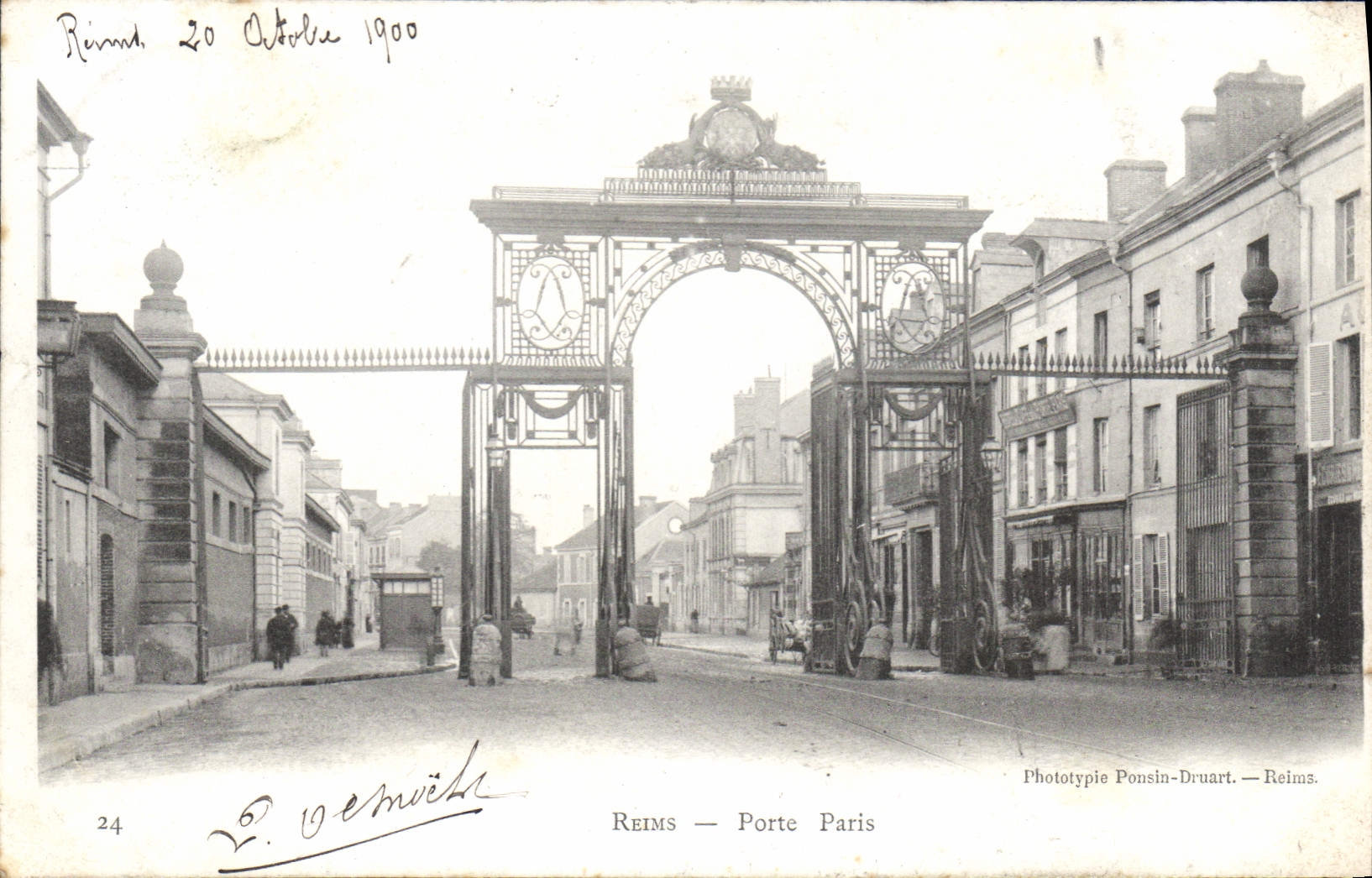 CPA Reims Porte Paris 