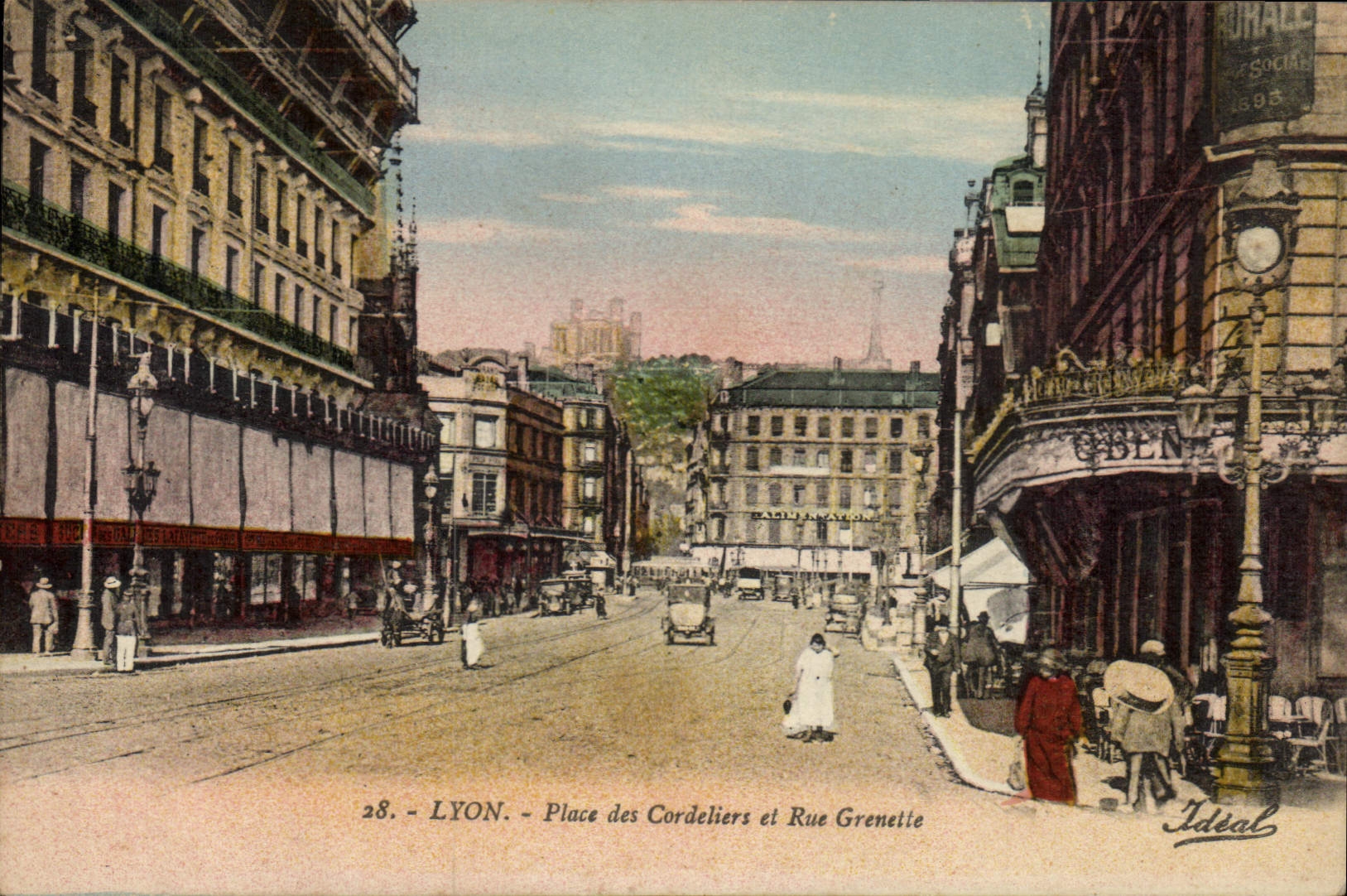 CPA Lyon Place des Cordeliers et Rue Grenette