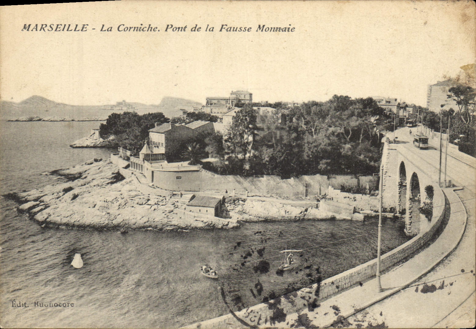 CPA Marseille La Corniche Pont de la Fausse Monnaie