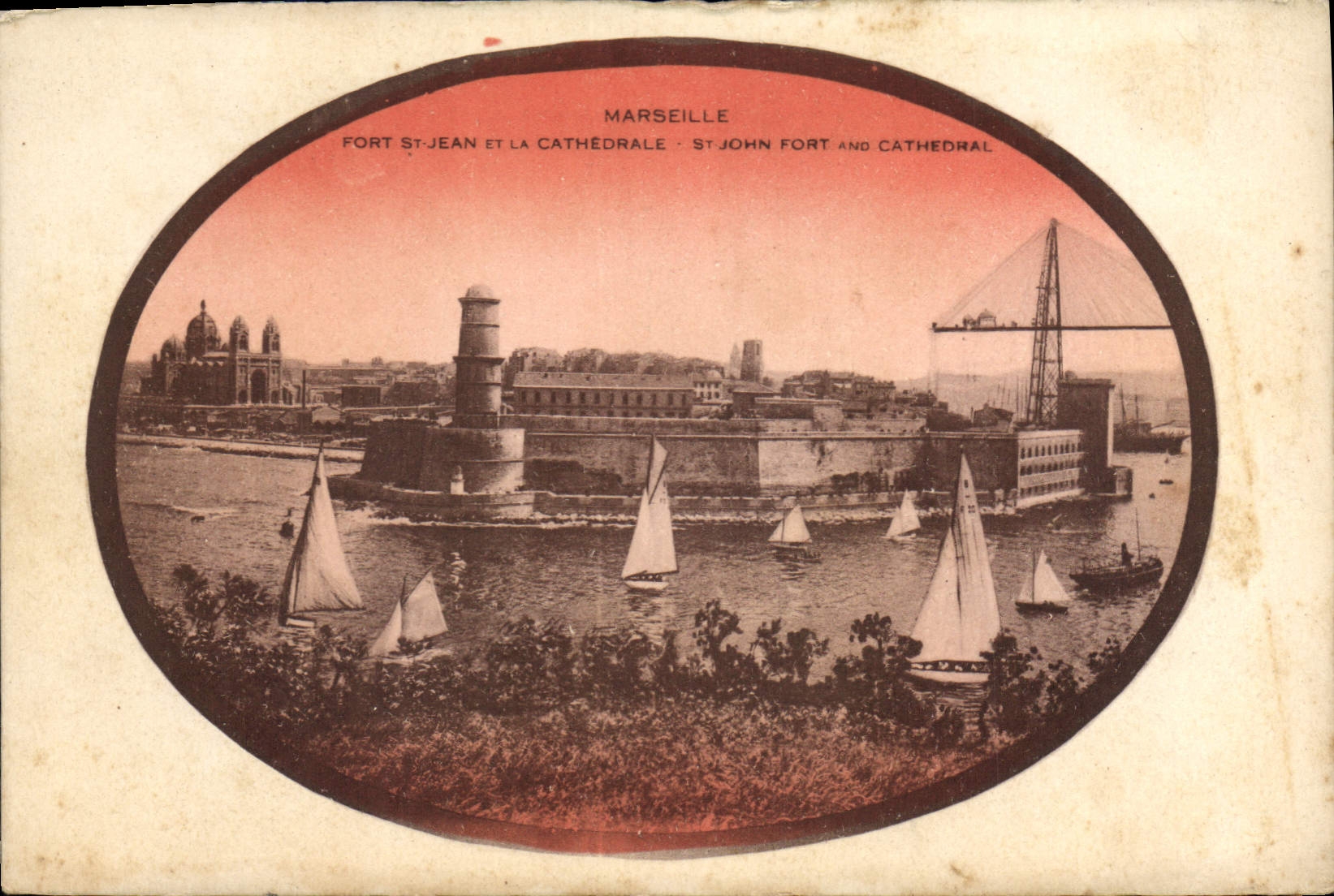 CPA Marseille Fort St Jean et la Cathedrale 