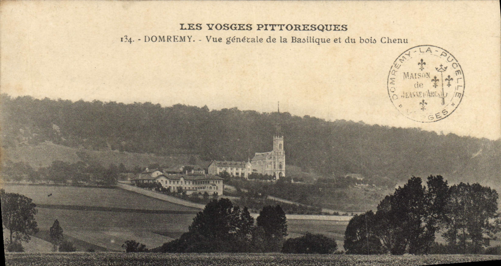 CPA Domremy Vue generale de la Basilique et du bola Chenu 