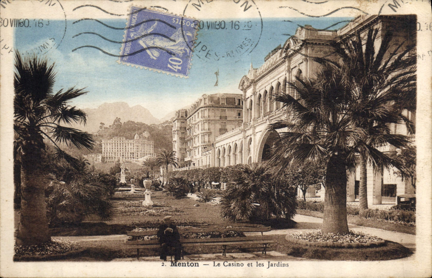 CPA Menton Le Casino et les Jardins 