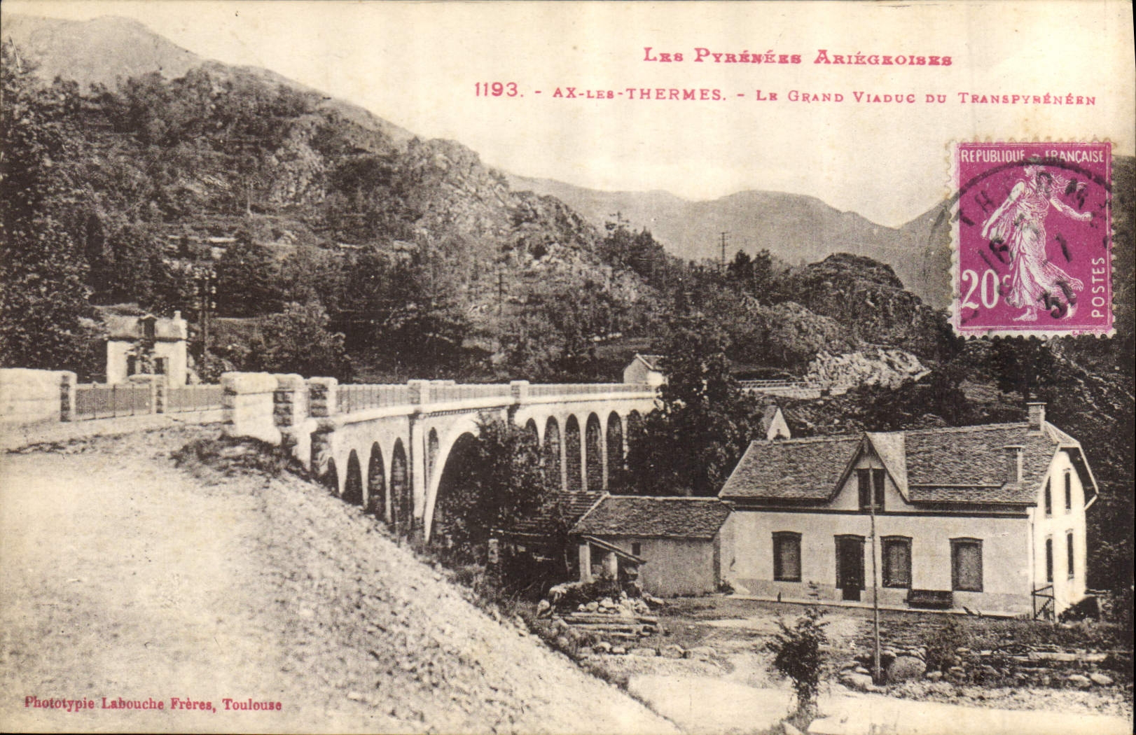 CPA Aix les Thermes Le Grand Viaduc du Transportation