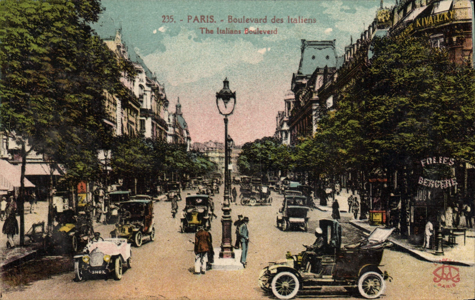 CPA Paris Boulevard des Italiens Automobile