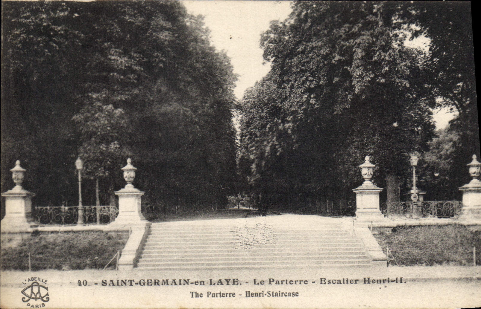 CPA Saint Germain en Laye Le Parterre Escalier Henri II 