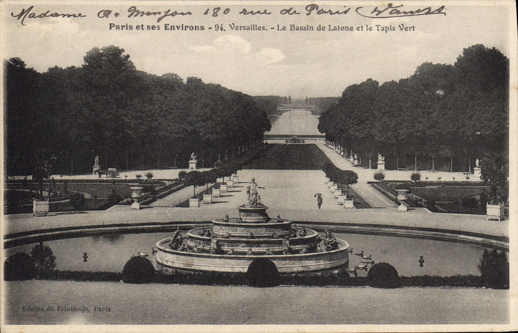 CPA Paris et ses Environs Versailles Le Bassin de Latone et le Tapis Vert 