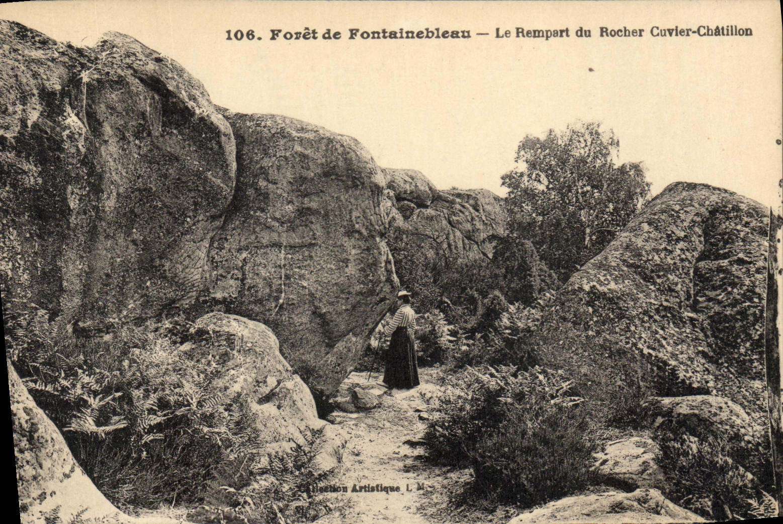 CPA Foret de Fontainebleau Le Rempart du Rocher Cavier Chatillon 