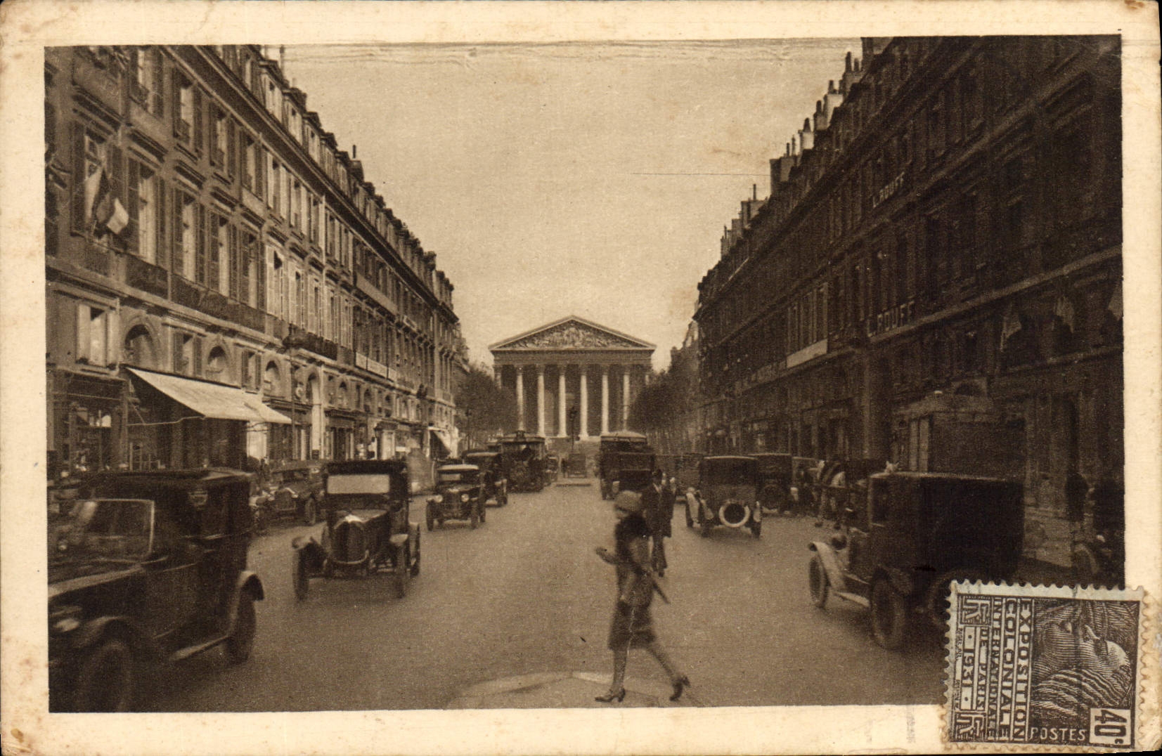 CPA Les Petits Tableaux de Paris La rue Royale et la Madeleine