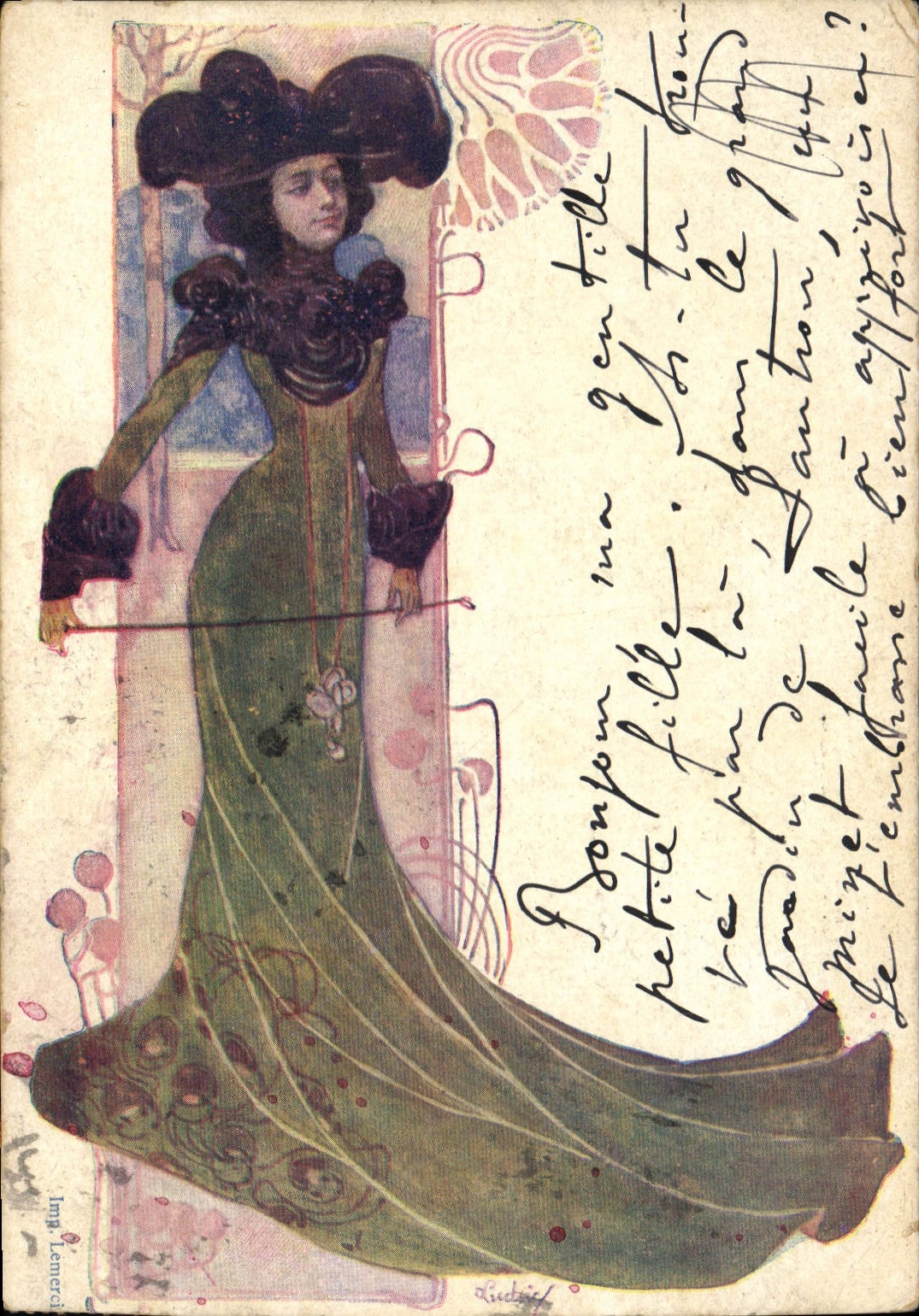 CPA Femme Illustrateur