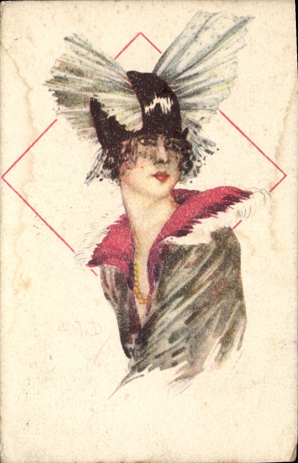 CPA Femme Illustrateur Pittore A Bruno