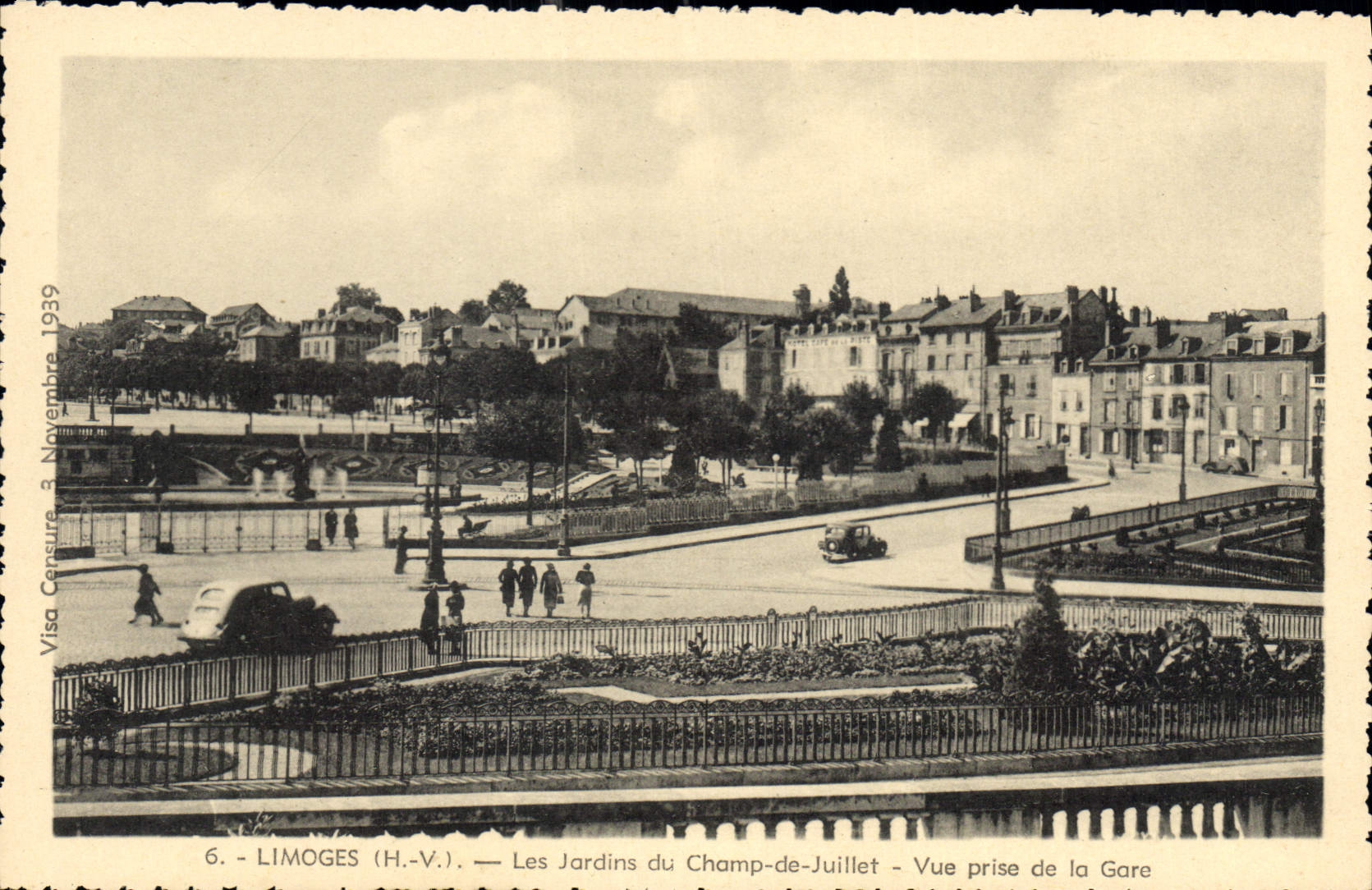 CPA Limoges HV Les Jardins du Champ de Juillet Vue prise de la Gare