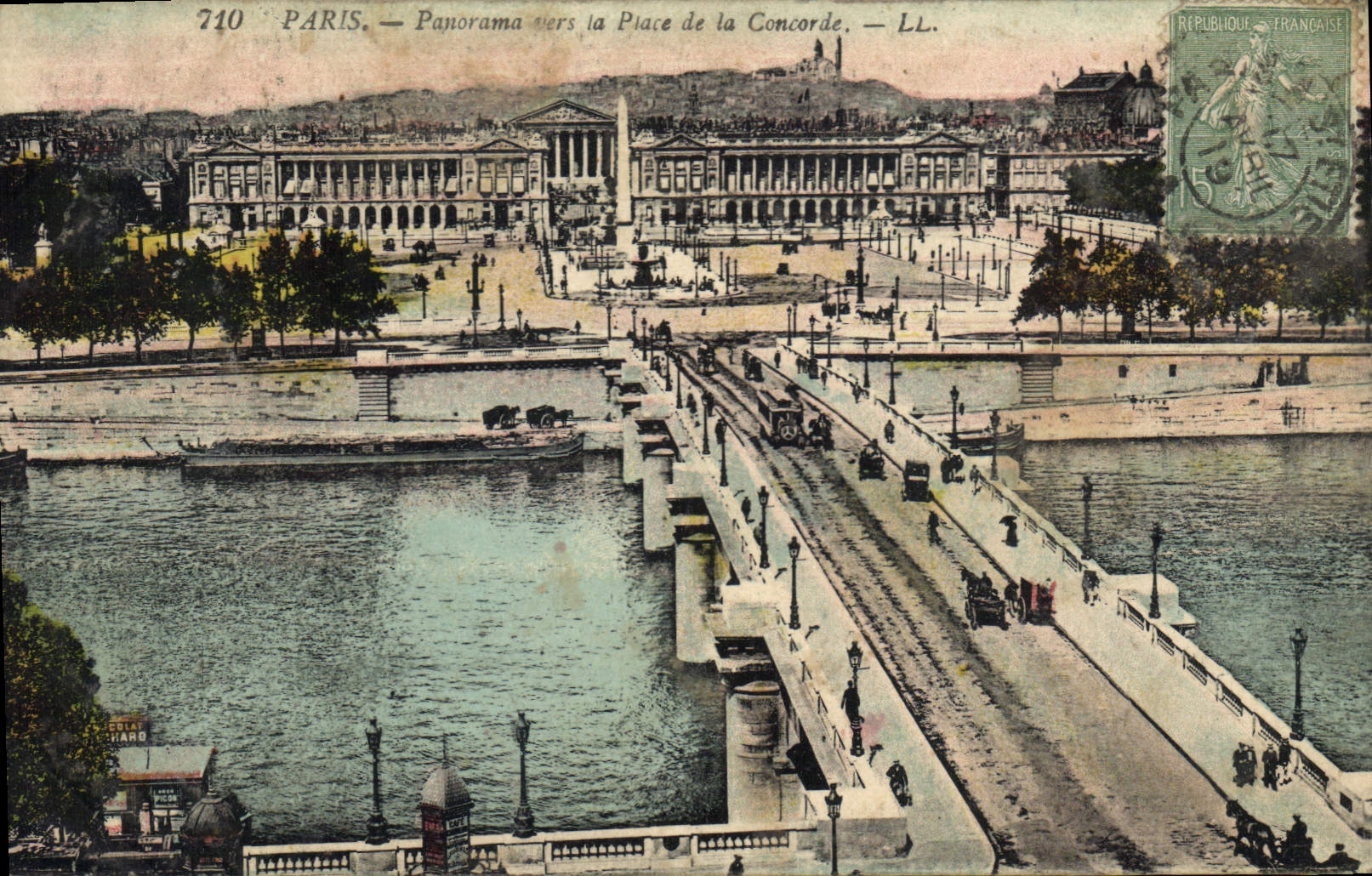CPA Paris Panorama vers la Place de la Concorde