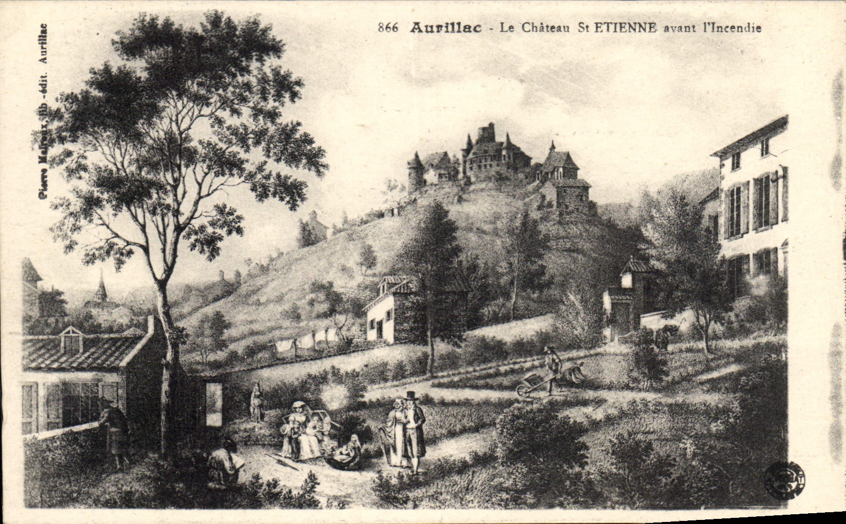 CPA Aurillac Le Chateau St Etienne avant l'Incendie 