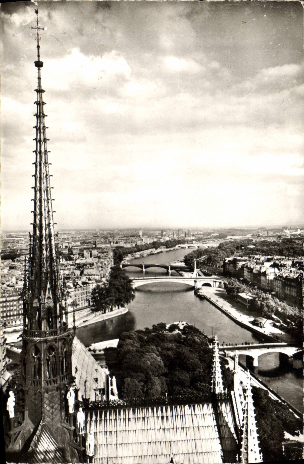 CPA Paris Vue panoramique prise de Notre Dame 