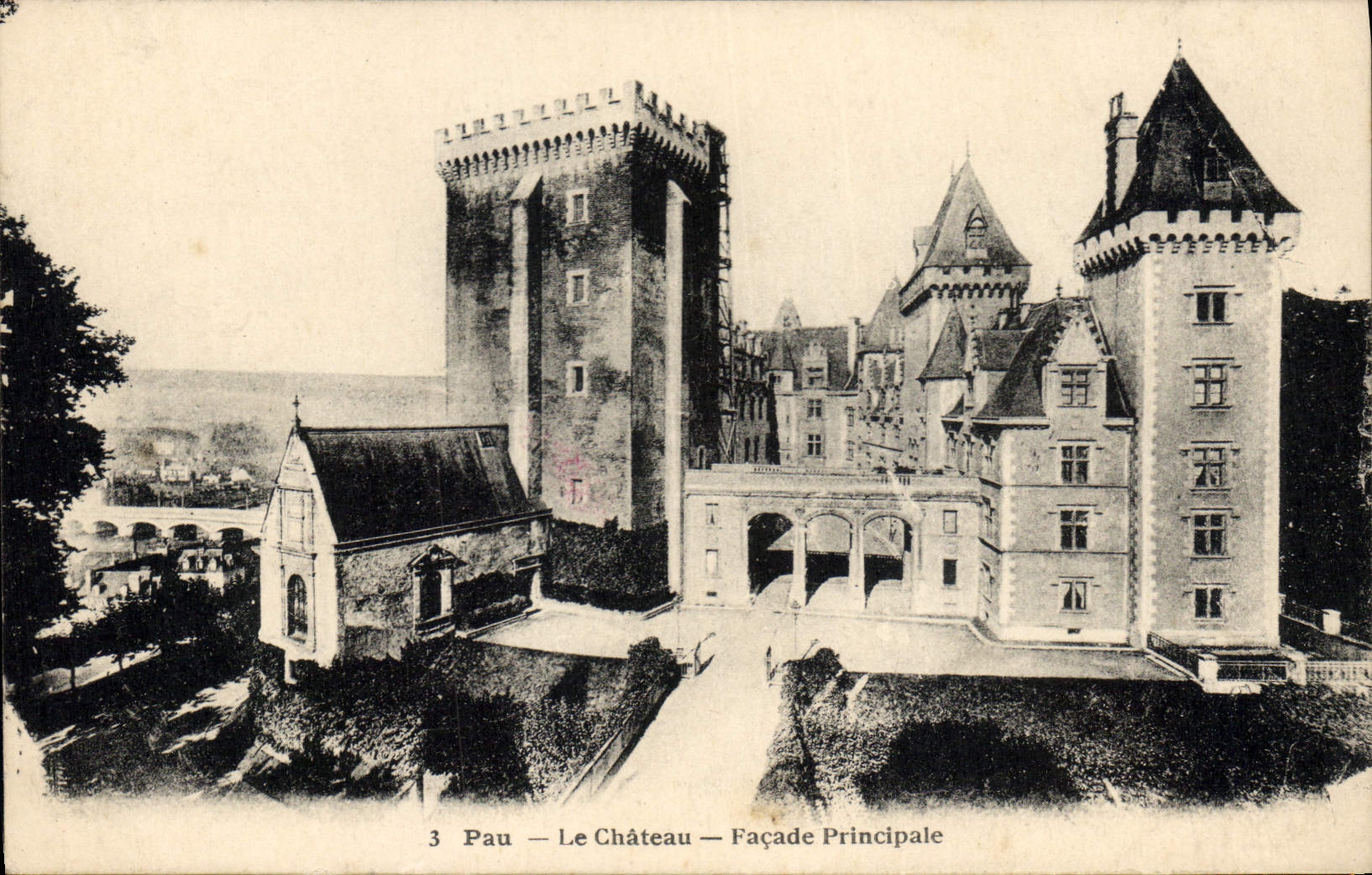 CPA Pau Le Chateau Facade Principale 