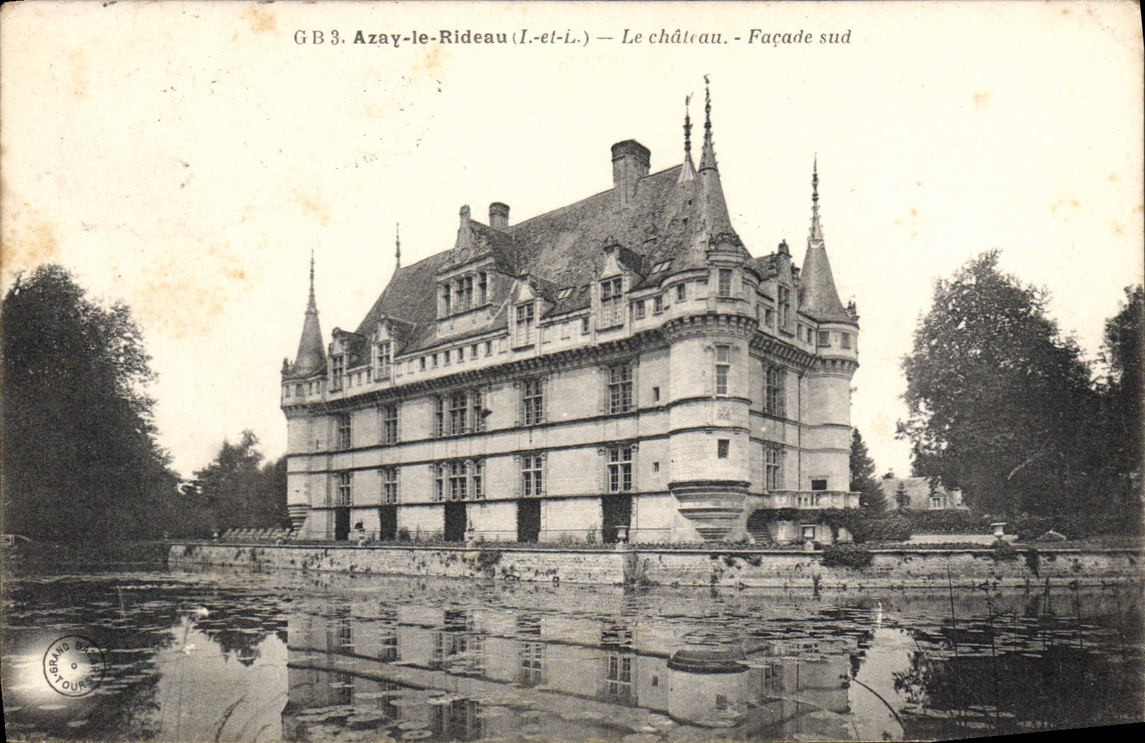 CPA Azay le Rideau I et L Le Chateau Facade sud 