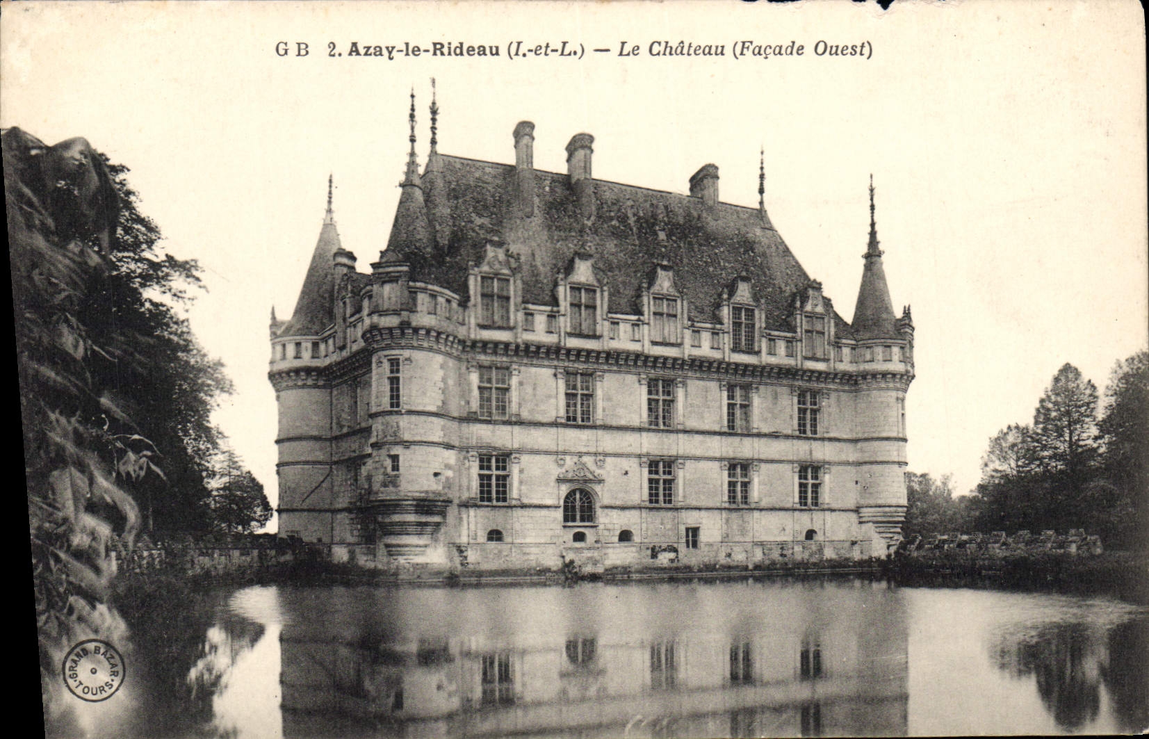 CPA Azay le Rideau I et L Le Chateau Facade Ouest