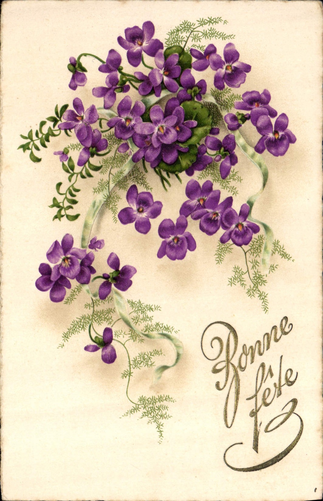 CPA Bonne Fete Fleurs
