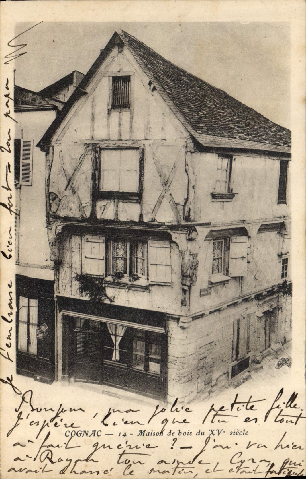 CPA Cognac Maison de bois du XV siecle 