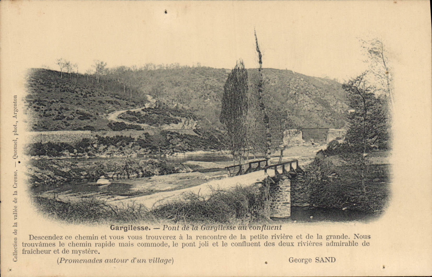 CPA Gargilesse Pont de la Gargilesse au confluent
