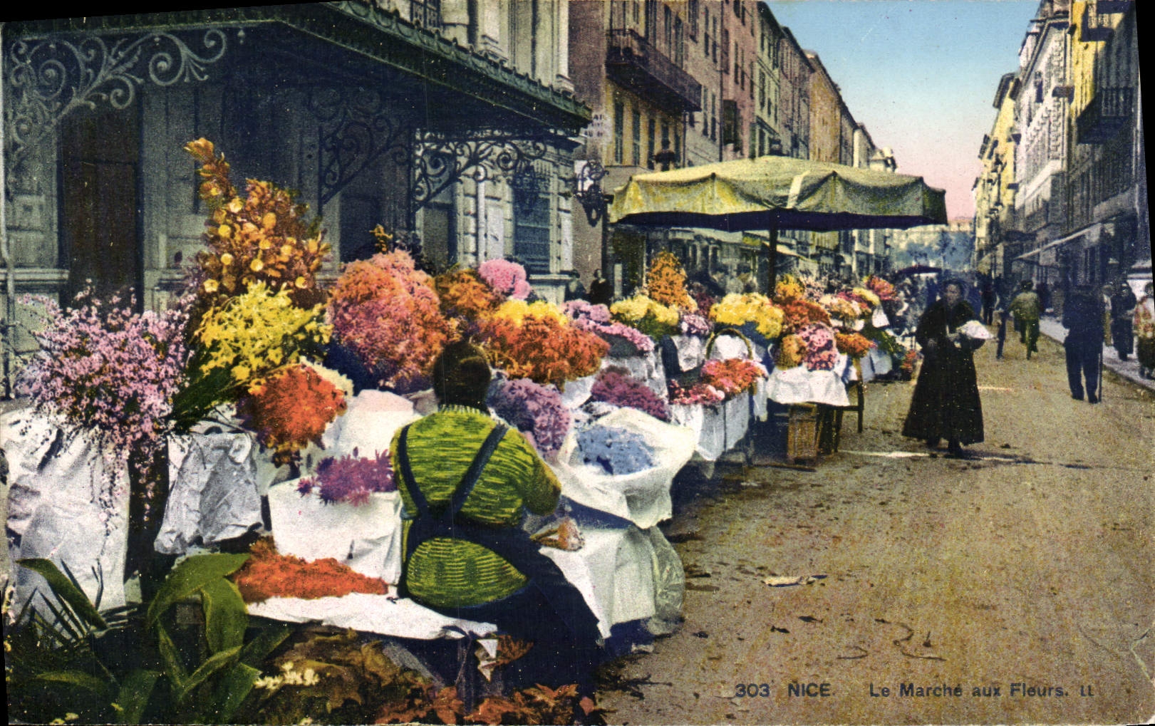 CPA Nice Le Marche aux Fleurs 