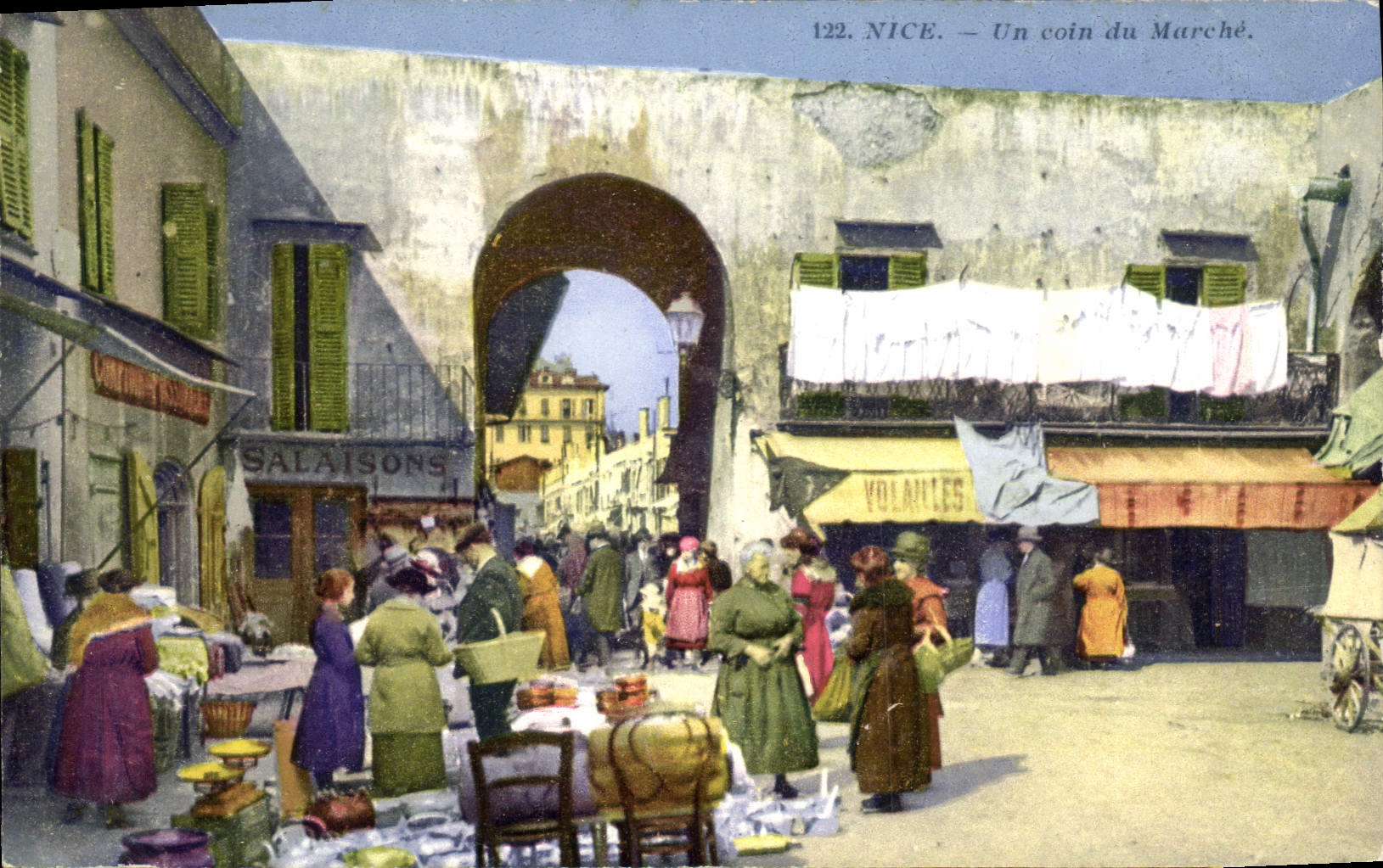 CPA Nice Un coin du Marche 